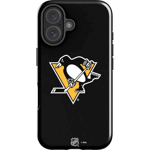 NHL Pittsburgh Penguins Solid Background iPhone 16 Plus Impact Case